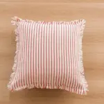 Striped jacquard cushion cover