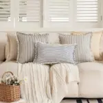 Striped jacquard cushion cover