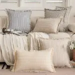 Striped jacquard cushion cover