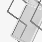 Sturdy foldable aluminium book shelf