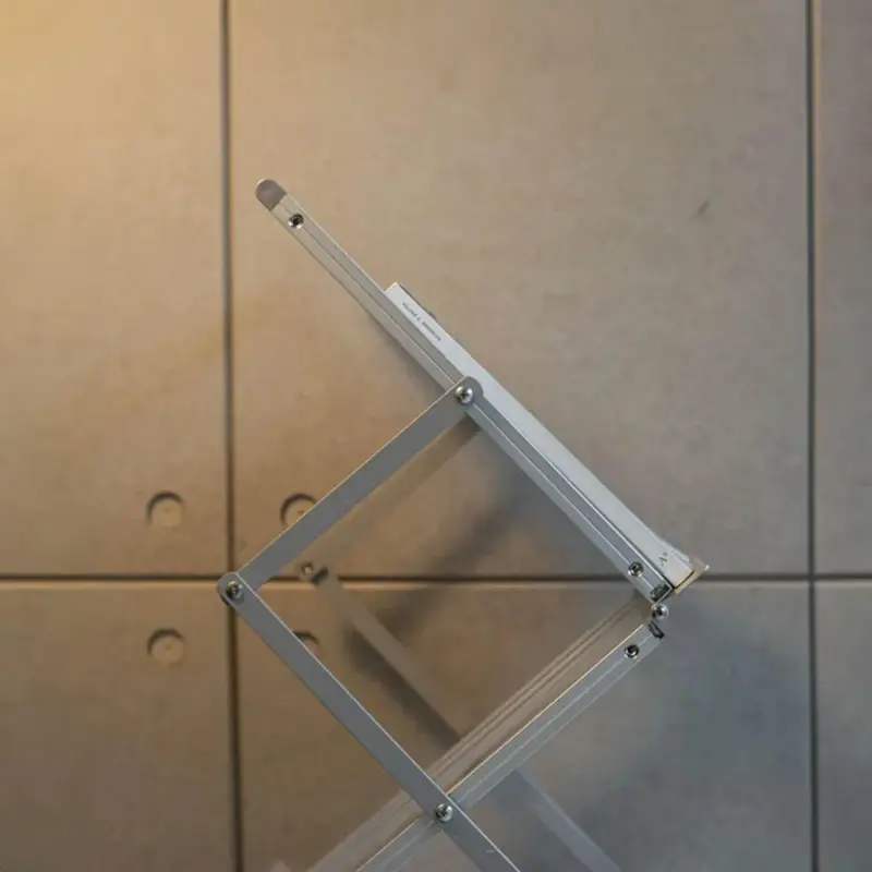 Sturdy foldable aluminium book shelf