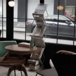 Sturdy foldable aluminium book shelf