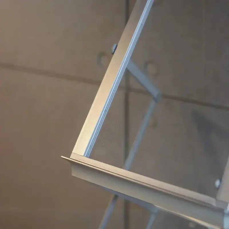 Sturdy foldable aluminium book shelf