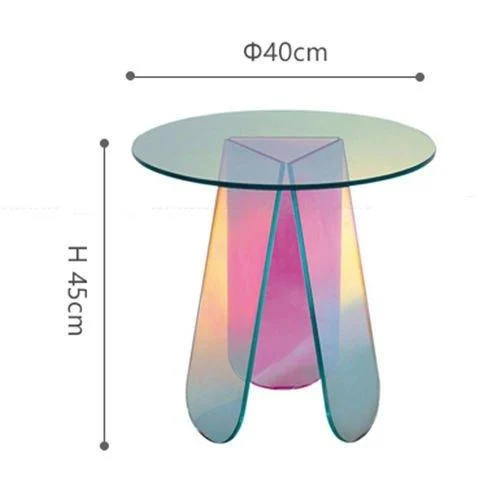 Stylish Iridescent Acrylic Side Table 391107