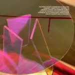 Stylish iridescent acrylic side table