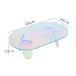 Stylish iridescent acrylic side table
