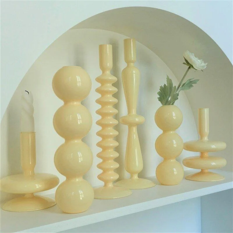 Stylish Ivory Coloured Candle Holders 184459