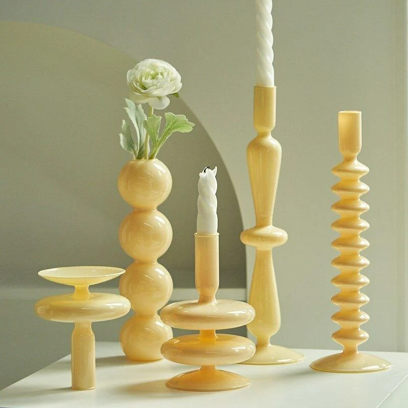 Stylish Ivory Coloured Candle Holders 872962