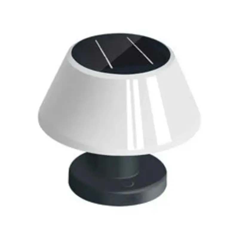 Suncharge solar tischlampe schwarz weiss grau wetterfest led outdoor xlumina