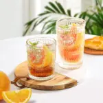 Sunflower embossed glass cupdrinkswareliving simply house