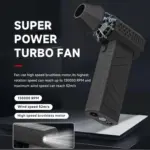 Super power turbo fan high speed mini jet fan 130000 rpm portable 3 speed settings long battery life