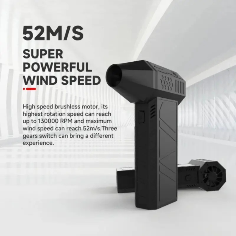 Super power turbo fan high speed mini jet fan 130000 rpm portable 3 speed settings long battery life