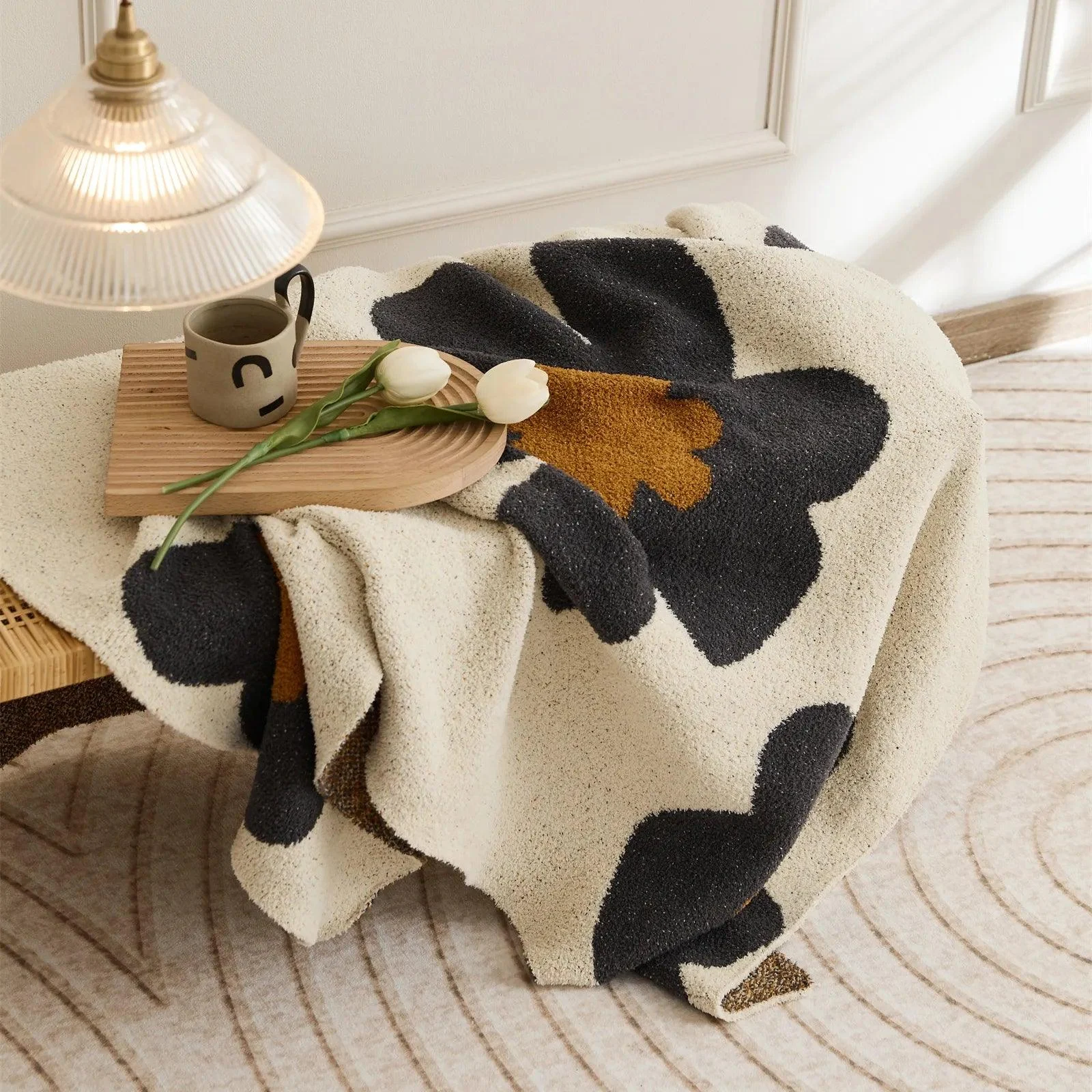 Super Soft Cosy Floral Pattern Blanket 229413