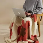 Super soft cosy floral pattern blanket