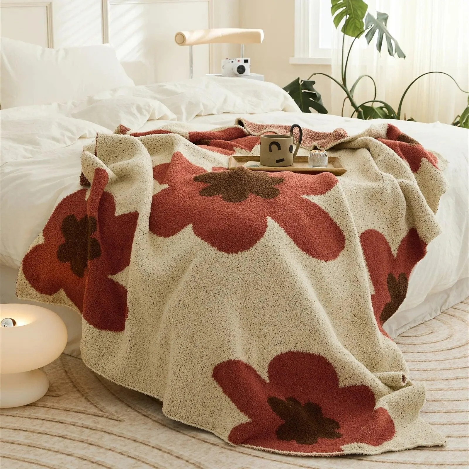 Super Soft Cosy Floral Pattern Blanket 831227