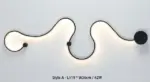 Surface mounted 14 14 to 19 34 wide led brushed nickel wall light