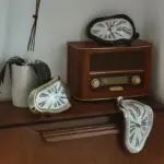 Surreal style melting wall clock