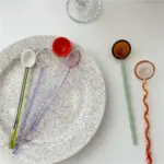 Sweet crystal candy dessert spoon