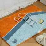 Swimming pool design bath mat
