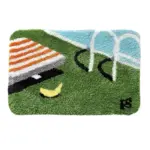 Swimming pool design bath mat
