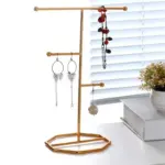 T bar wrought iron jewellery display organiser