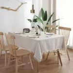 Tasselled cotton tableclothtableclothliving simply house