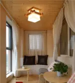 Tatami japanese ceiling light for home lighting glass lampshade e27 led ceiling lamp wood base hallways porch fixtures