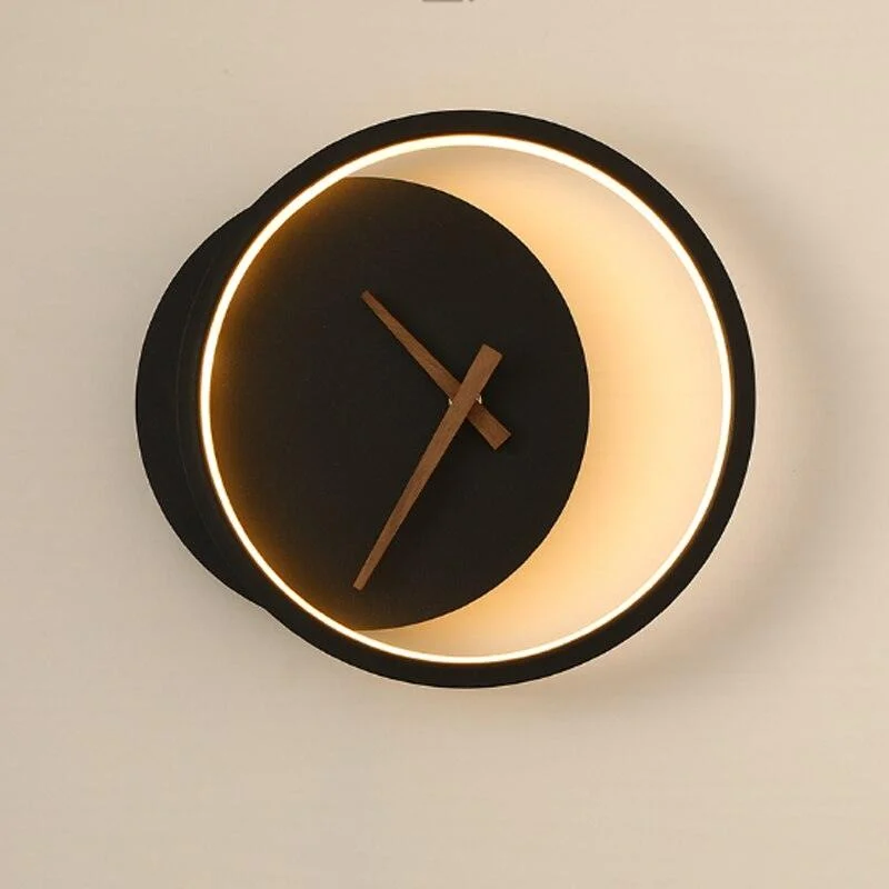 Tbqhnordic Wall Lamp Living Room Modern Minimalist Bedroom Bedside Lamp Personality Restaurant Mute Clock Modeling Lights