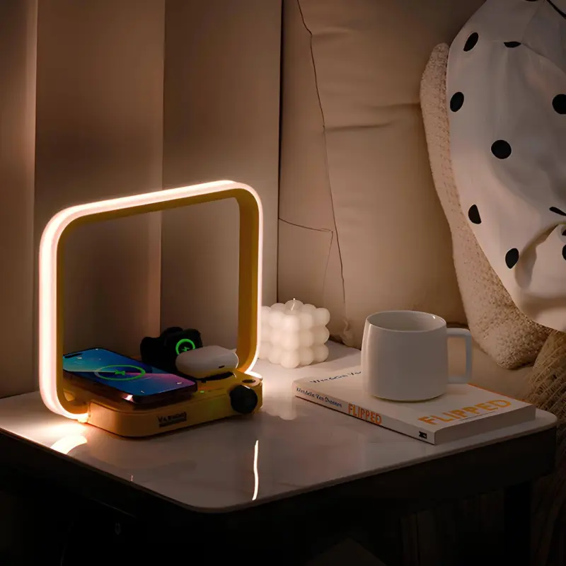 Techglow 3 in 1 kabelloses ladegerat rgb tischlampe multifunktionale lampe xlumina4