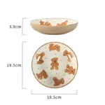 Teddy bear ceramic plate bowl dinnerware set