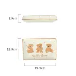 Teddy bear ceramic plate bowl dinnerware set