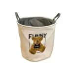 Teddy bear foldable storage basket