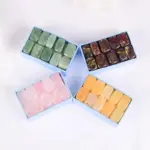 Ten piece set of natural tumbled rock and quartz rose chakra beads