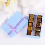 Ten piece set of natural tumbled rock and quartz rose chakra beads