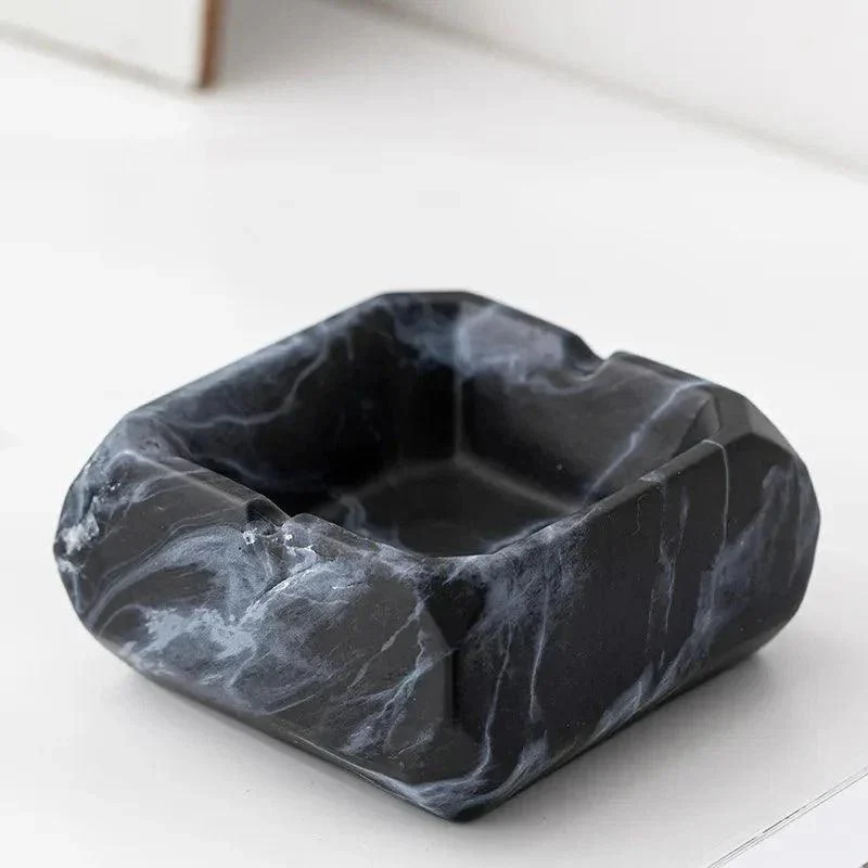 Textured Marble Effect Ceramic Ashtray 465137