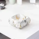 Textured marble effect ceramic ashtray