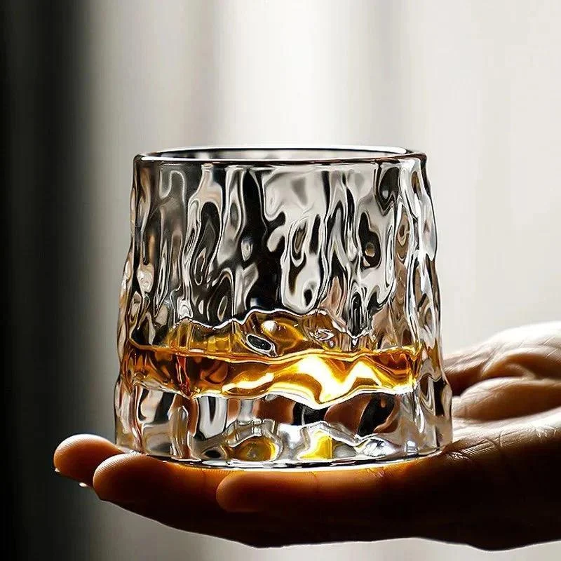 Textured Ripple Effect Whisky Glass 558903