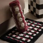 Thick checked tufted bathroom mat