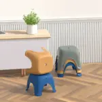 Thickened plastic stackable square stool