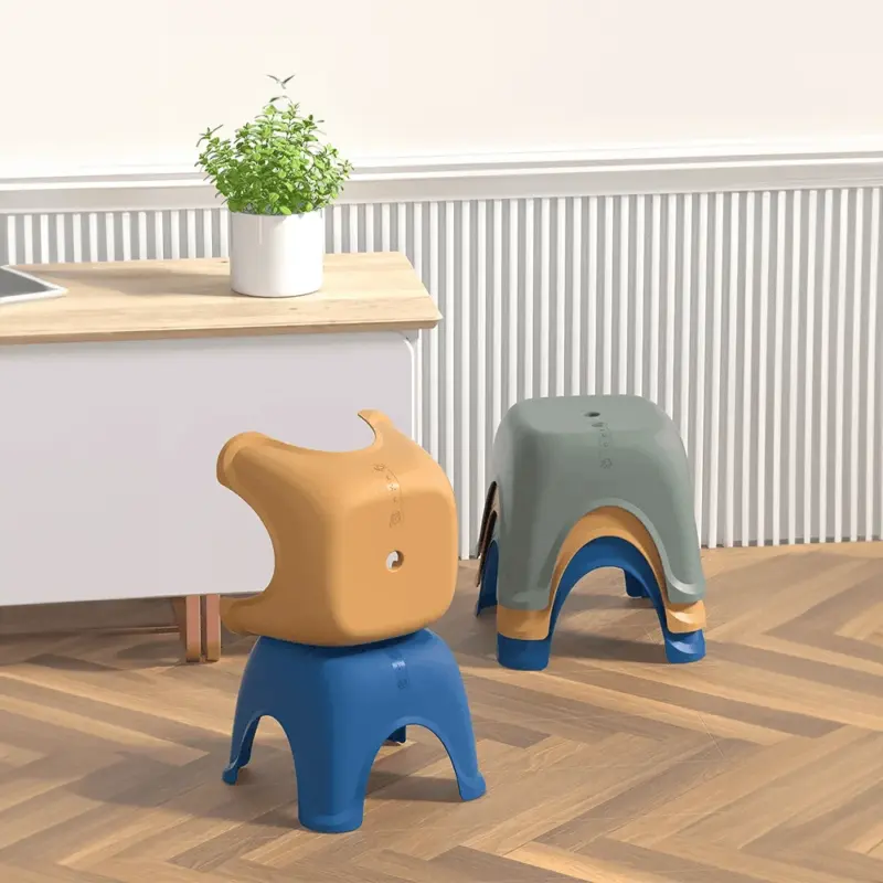 Thickened plastic stackable square stool
