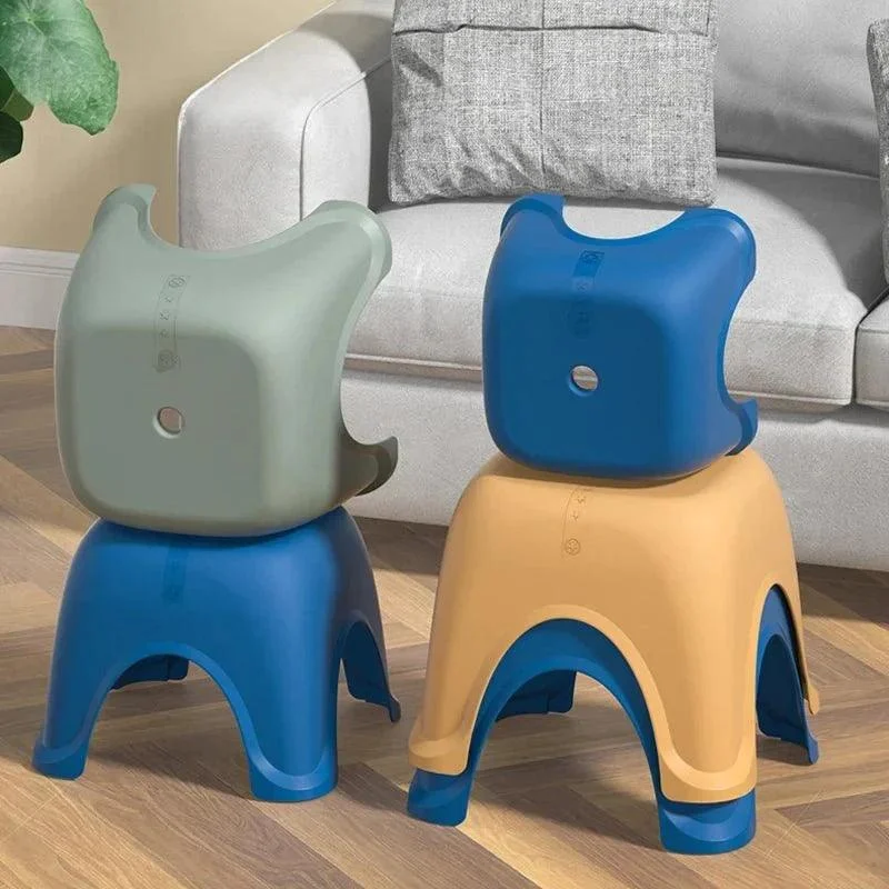 Thickened Plastic Stackable Square Stool 500989