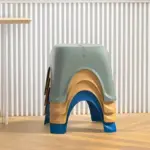 Thickened plastic stackable square stool