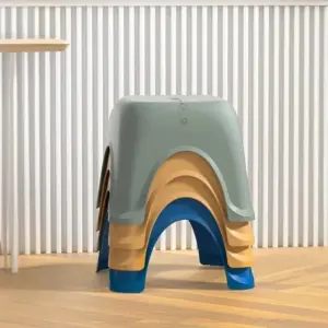 Thickened Plastic Stackable Square Stool