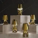 Thinker golden lamp