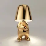 Thinker golden lamp