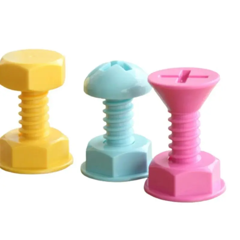 Three piece screw shape wall hooks
