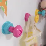 Three piece screw shape wall hooks