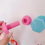 Three piece screw shape wall hooks