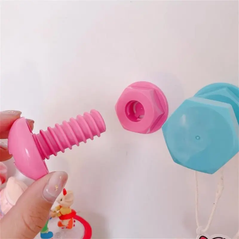 Three piece screw shape wall hooks