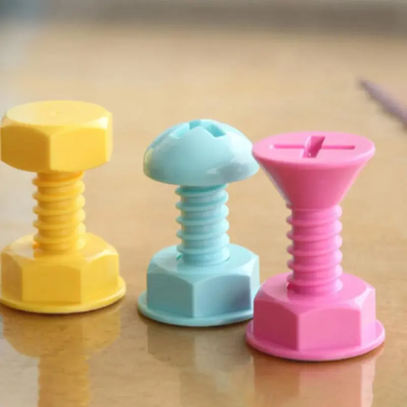 Three piece screw shape wall hooks